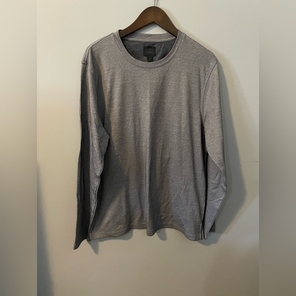 14th & Union Gray Textured Long Sleeve Shirt